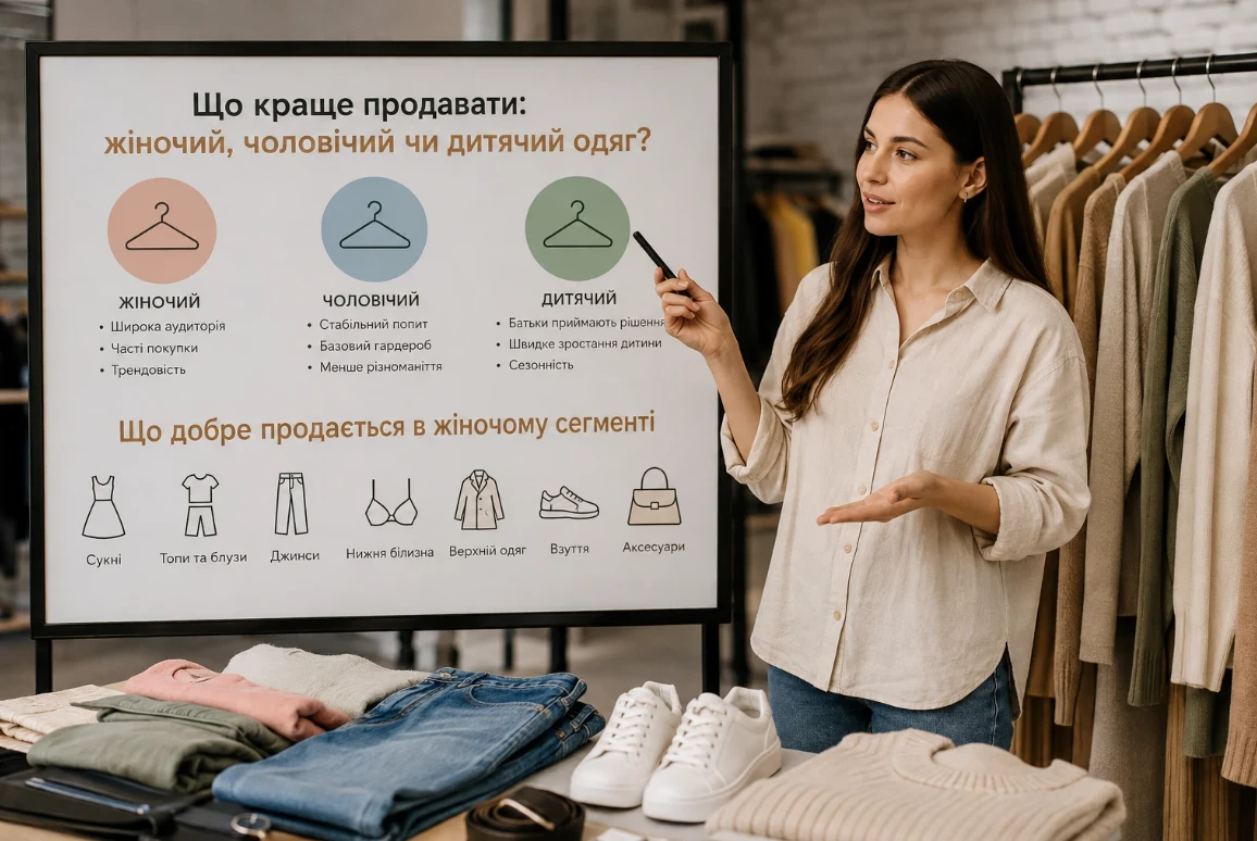 Що краще продавати: жіночий, чоловічий чи дитячий одяг