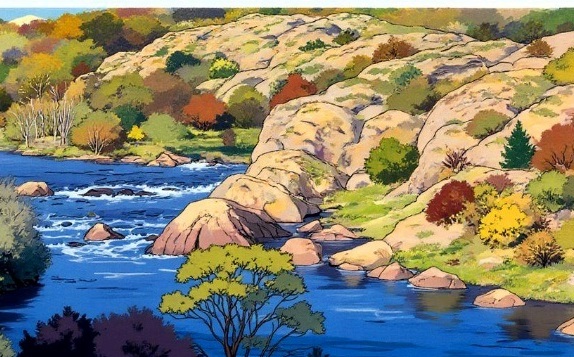 Скеля Червона, Південний Буг в стилі Studio Ghibli 