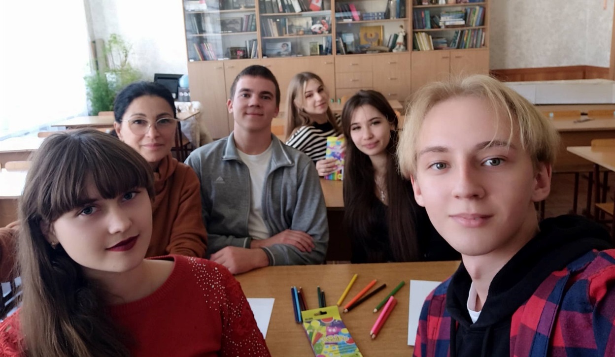 Наталія Клименко і студенти