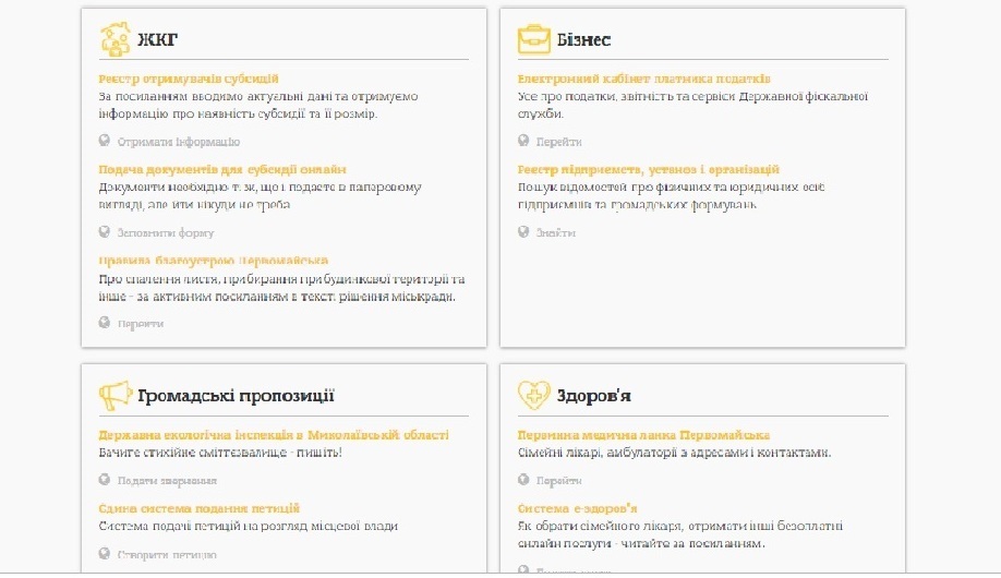 Типи сервісів на Гард.Cuty