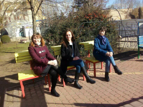 З одногрупницями. Оксана в центрі