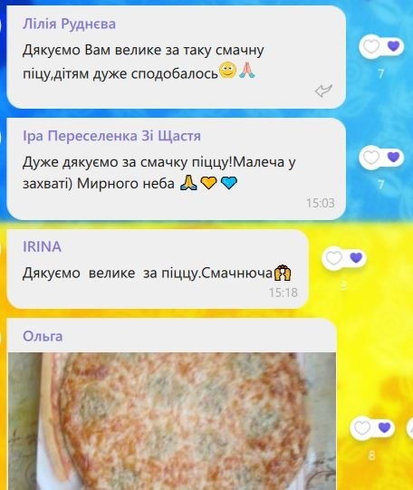 У соціальних мережах люди дякують, кажуть, встигли приготувати: піца смачна