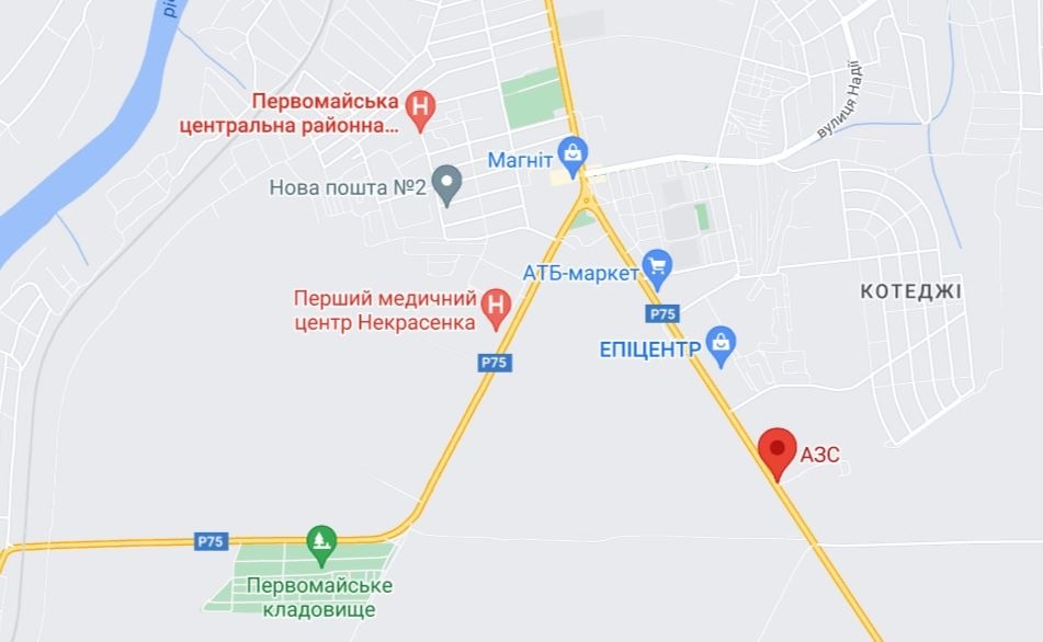 АЗС «Гранд Ойл Плюс» на мапі