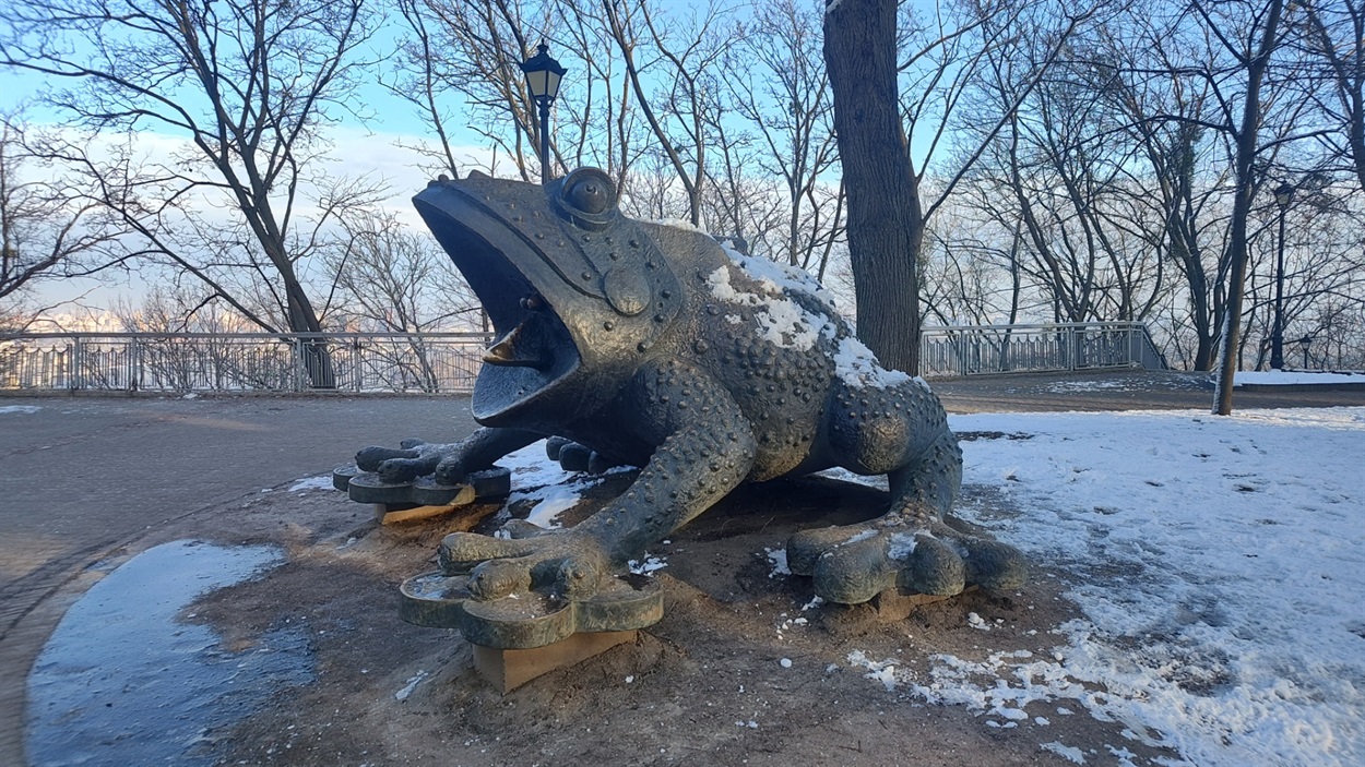 Бронзова Жаба у парку