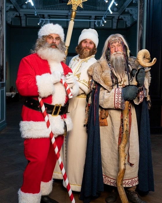 Головні персонажі фільму: Санта Клаус, Святий Миколай, Прадавній Дух Зими