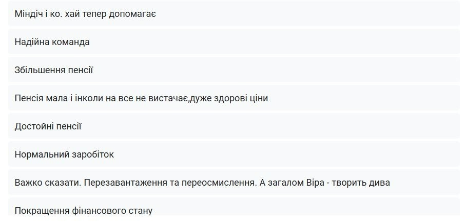 Що могло б вас мотивувати або допомогти повернутися до активної участі? Опитування, ще один фрагмент відповідей