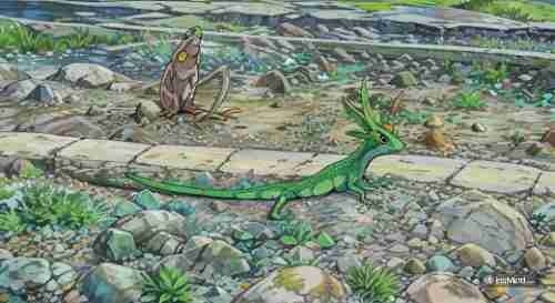 Зелена ящірка дракон