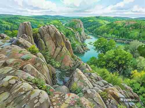 Протичанська скеля в стилі японської анімації