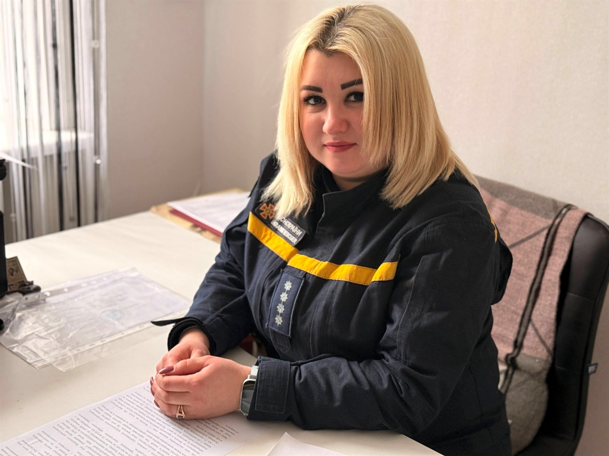 Юлія Дробик, провідна інспекторка 1 відділу цивільного захисту та превентивної діяльності Первомайського районного управління ГУ ДСНС України в Миколаївській області