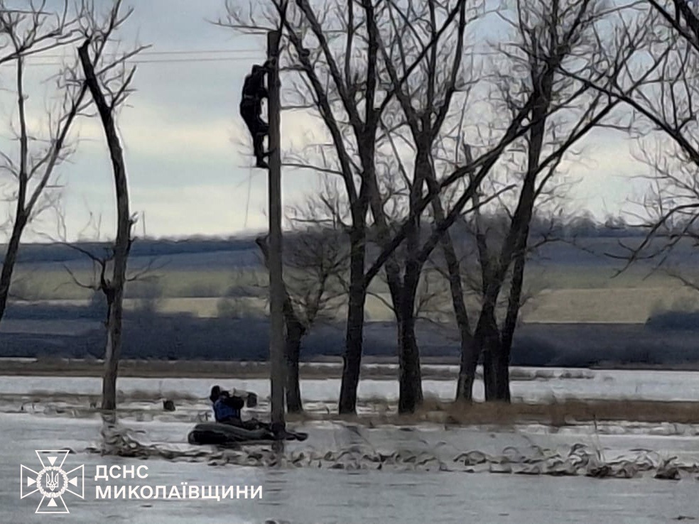 На Миколаївщині через танення снігу та дощі підтопило низку сіл: ДСНС відкачали сотні кубів води
