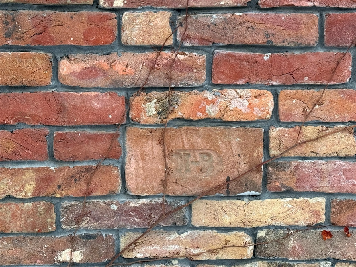 Старовинна цеглина у стіні львівської новобудови