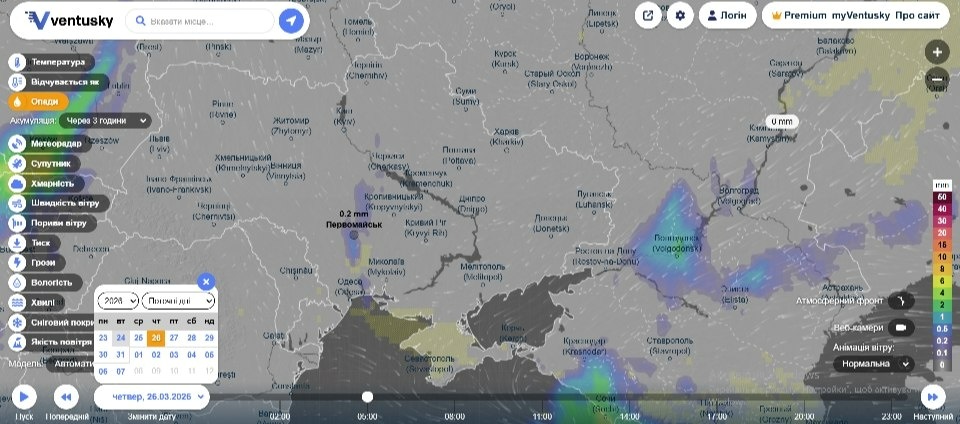 Від тепла до похолодання і дощів: погода у Первомайську наприкінці березня