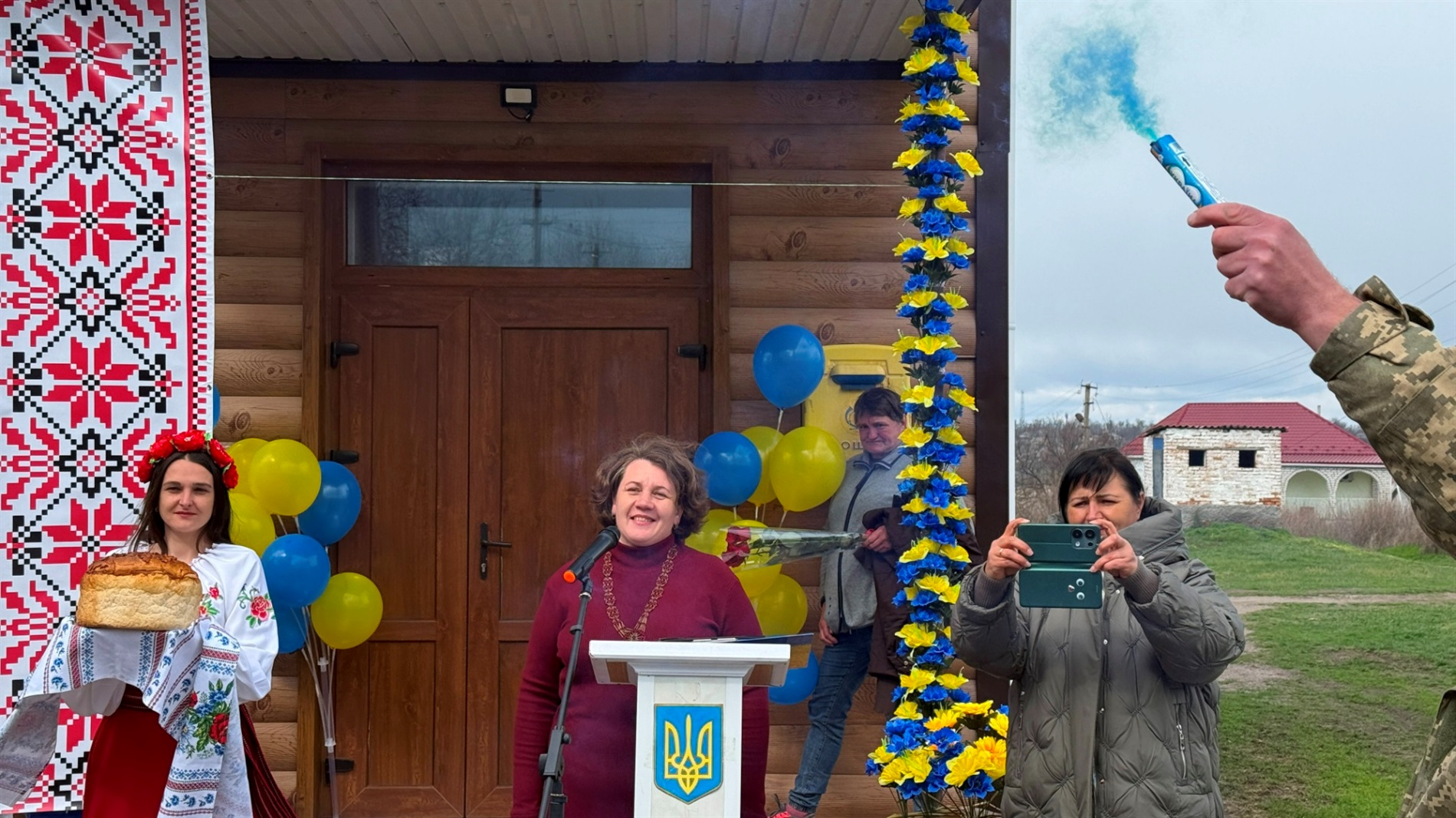 У Грушівці на Первомайщині зустріли звільненого захисника