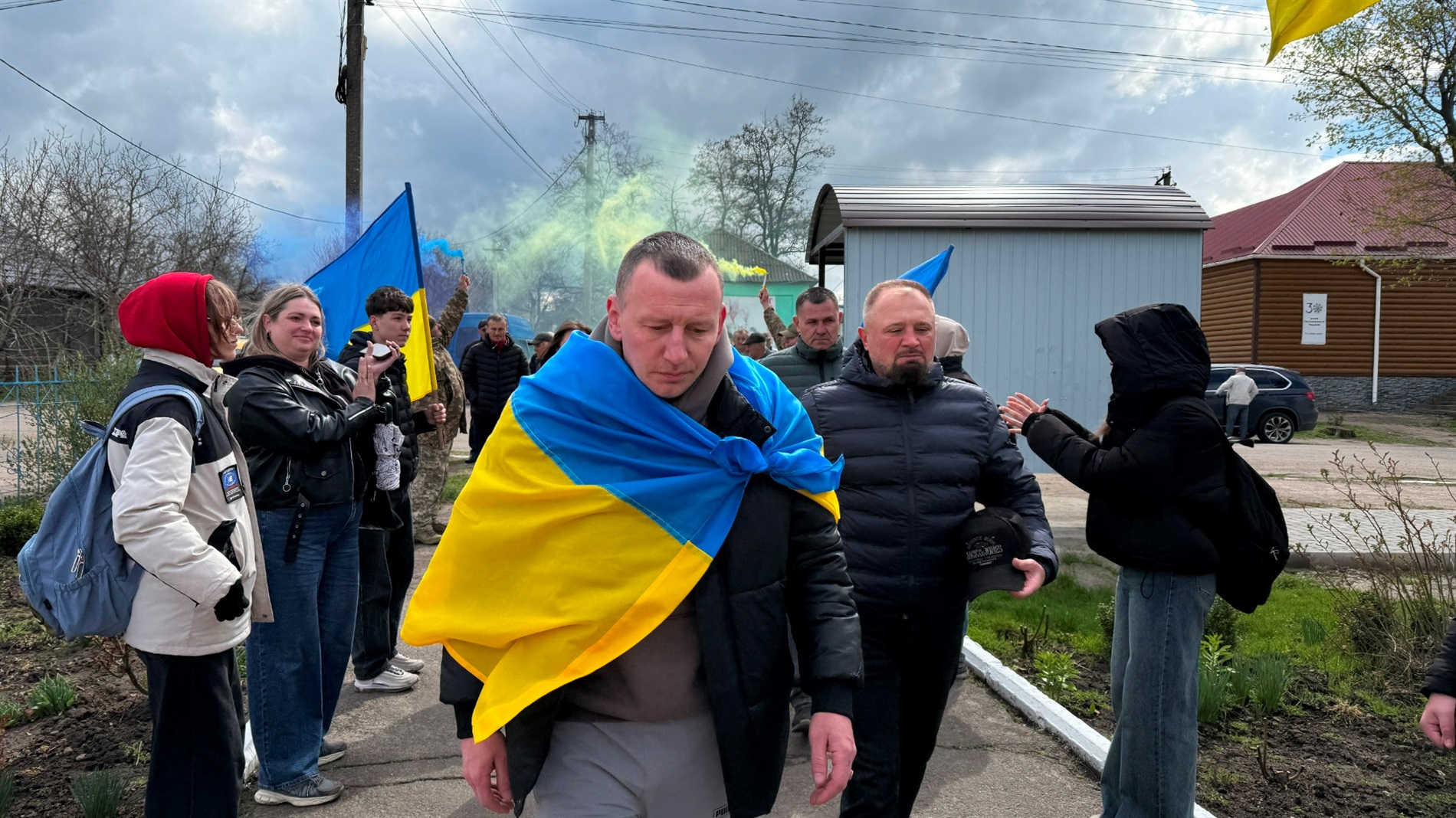 У Грушівці на Первомайщині зустріли звільненого захисника