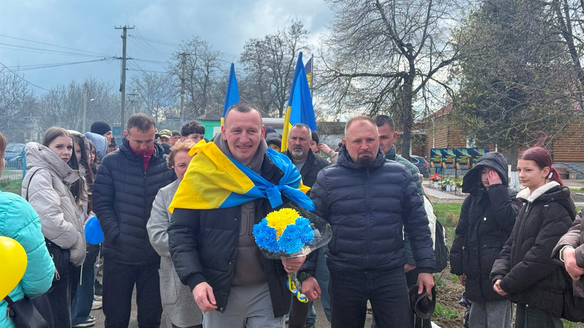 У Грушівці на Первомайщині зустріли звільненого захисника