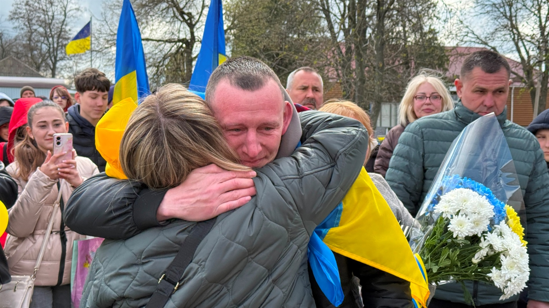 У Грушівці на Первомайщині зустріли звільненого захисника