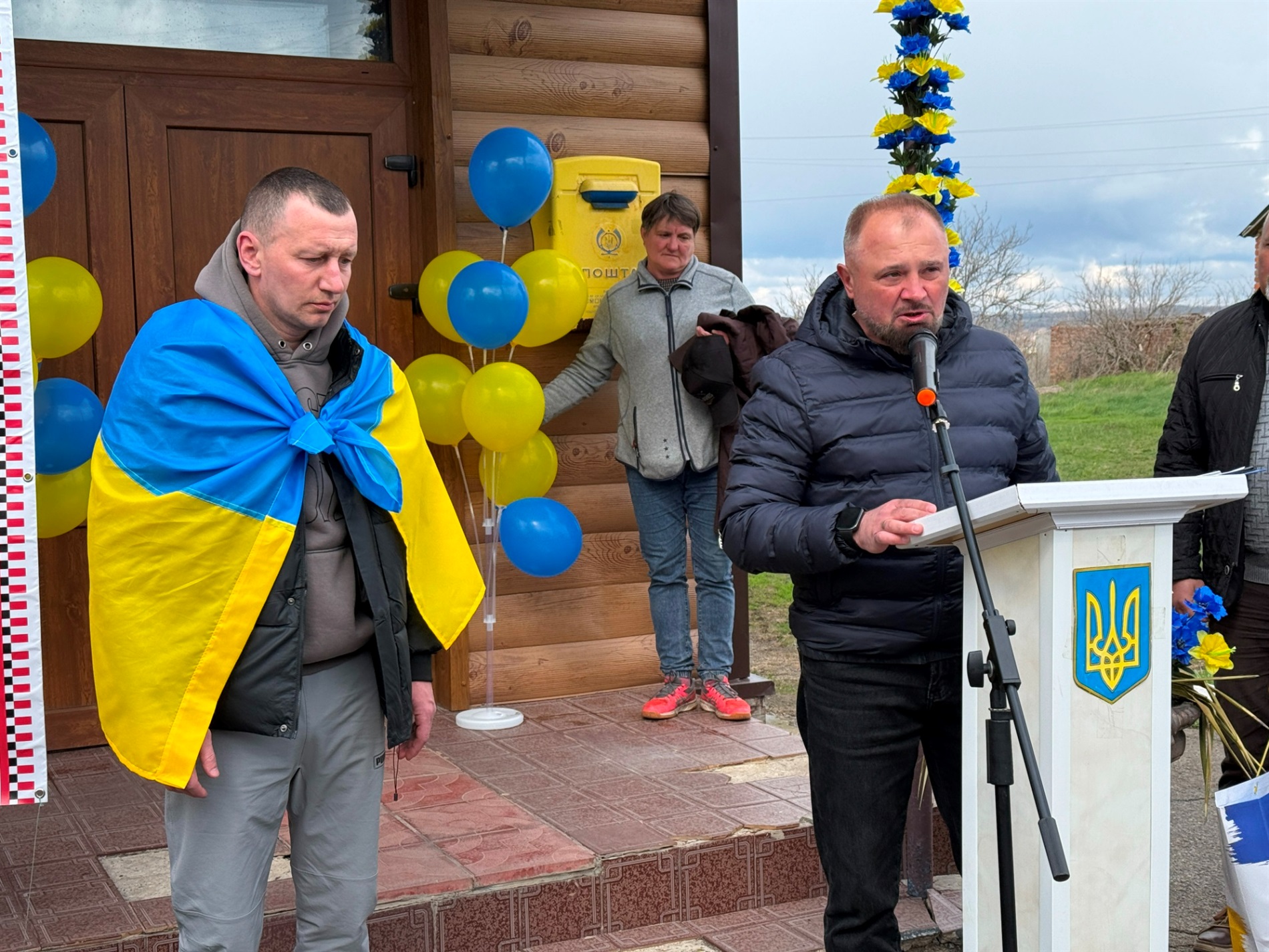 У Грушівці на Первомайщині зустріли звільненого захисника