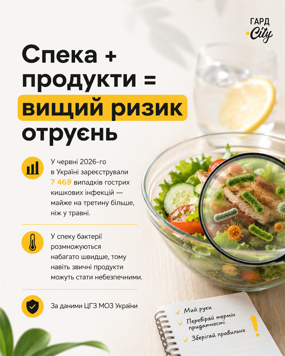 У спеку ризик кишкових інфекцій зріс: у МОЗ пояснили, як безпечно зберігати продукти