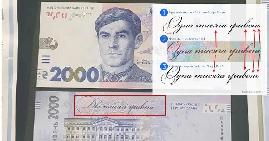 Піратського шрифту не буде: Нацбанк оновить шрифт на банкноті 2000 гривень